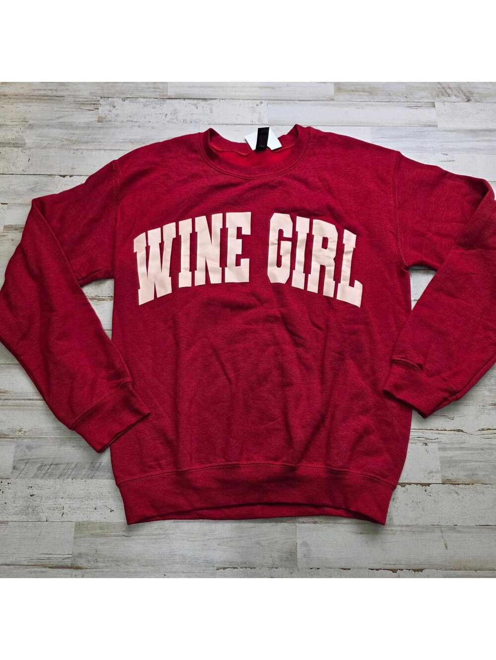 Wine Girl Sweatshirt Women S Red Crewneck Wine Lover Funny Graphic Pullover NWT